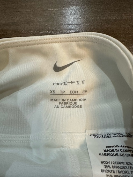 Nike White Pleated Tennis Skirt with Black Swoosh - Picture 5 of 5